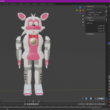 funtime foxy cosplay pieces game fnaf sister location five nights freddy's 3d print model - Mito3D