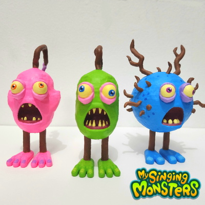 furcórnio trio my cantando monstros figuras arte 3d print model - Mito3D