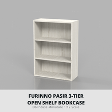 furinno sable 3 tier ouvert étagère bibliothèque 1 12 maison poupées 3d modèle 3d print model - Mito3D