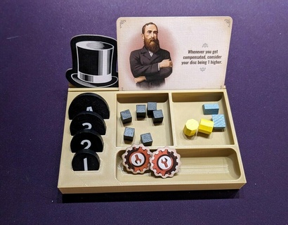 forno jogador bandeja jogo tabuleiro inserções organizador passatempo 3d print model - Mito3D