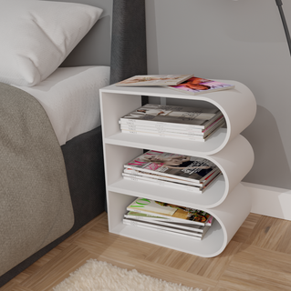 furniture - bedside table shelves shelf night minimalist room chic simple design house living dining 3d print model - Mito3D