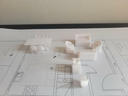 furniture architectural scale models sc 1 50  3d print model - Mito3D