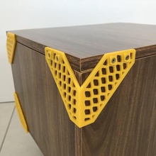 furniture cantoneiras trama print mobi home design accessory woof hatched corner angle decor 3d print model - Mito3D