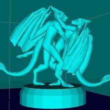 peludos dragões amor a arte criaturas sexy escultura nsfw minutos miniatura garota fdm dragão dlp o menino 3d print model - Mito3D