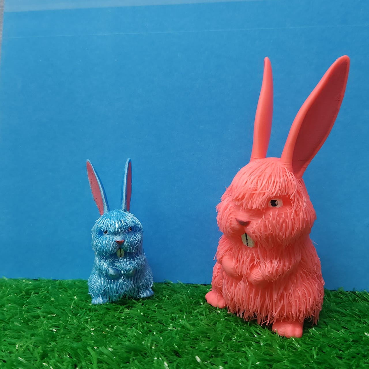 furry easter bunny string rabbit hairy print 3D print model - Mito3D