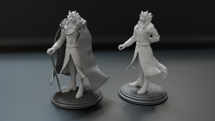 furry general art 3d print model - Mito3D