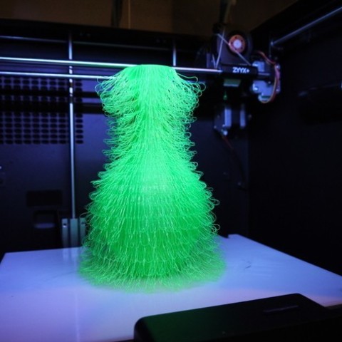 furry vase home danielnoree test experiment experimental matterhackers zyyx 3D print model - Mito3D