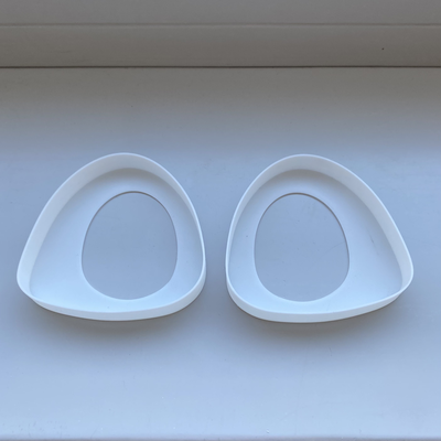 fursuit ojo espacios blanco oval lindo peludo ojos 3d print model - Mito3D