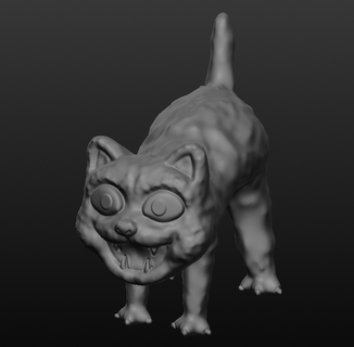 fúria gato animal 3d print model - Mito3D