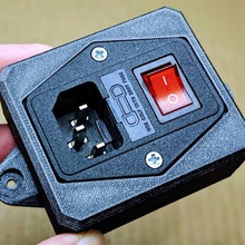 fusionado c14 caja del interruptor de la herramienta electrónica alimentación conector iec320 carcasa 3d print model - Mito3D