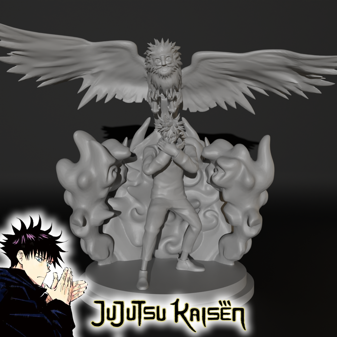 fushiguro megumi nue beschwörung jujutsu kaisen zahl spiel itadori yuji satoru gojo sukuna nanami anime 3D print model - Mito3D