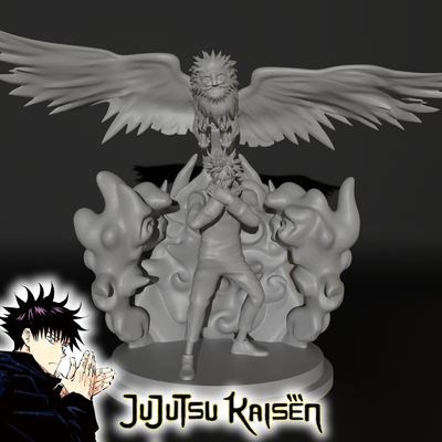 fushiguro megumi nue summon jujutsu kaisen figure game itadori yuji satoru gojo sukuna toji nanami anime 3d print model - Mito3D