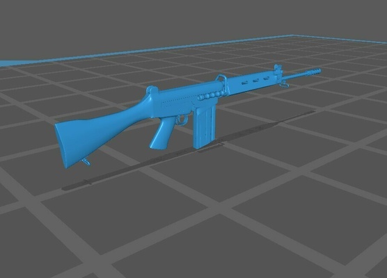 fusil otomatik hafif fal arjantinli juguete maqueta modelismo silahlanma guerra malvinas dövüşçü pilot 3d print model - Mito3D
