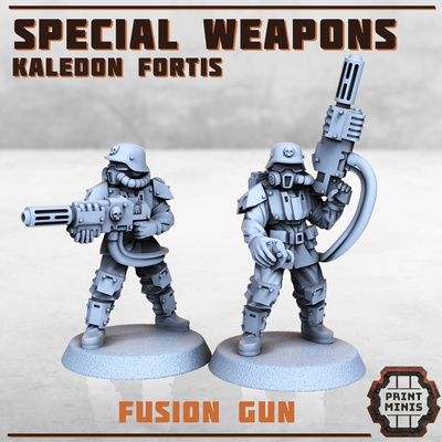 fusion gun special weapons troops military army squad sci-fi grimdark 3d print model - Mito3D