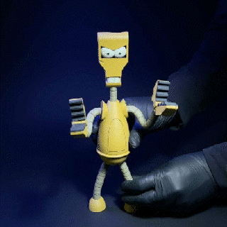 futurama 3d kelepçeler oyuncak robot bükücü Roberto 3d print model - Mito3D