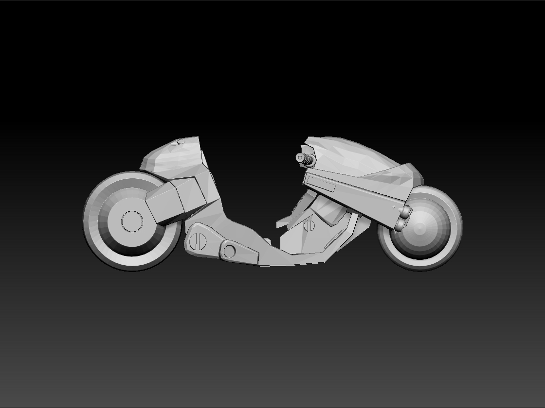 future motorcycle - space Game on desk test model amazing 3D print model - Mito3D