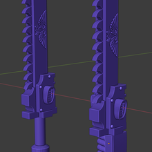 future sword spinning blades 40k spacemarine 3d print model - Mito3D