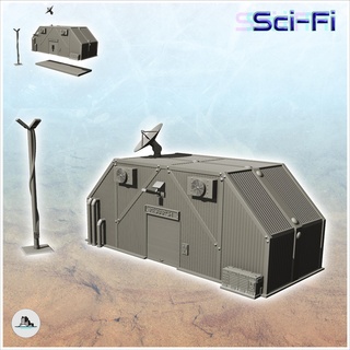 fütüristik komut İleti anten Lamba 24 gelecek sci fi sf kıyamet masaüstü bilimkurgu bina mimari minyatürler manzara savaş oyunu oyun arazi ev Aksesuarlar Bilim kurgu siberpunk postapo Mars Uzay star yarı robot 3d print model - Mito3D