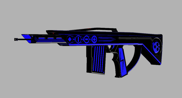 futuriste pistolet arme 3d print model - Mito3D