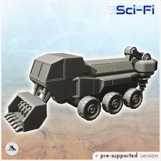 fütüristik madencilik kamyon kürek matkap 2 gelecek sci fi sf İleti kıyamet masaüstü bilimkurgu savaş oyunları gezegen keşif rpg arazi araç manzara mini oyunu tamirci şekil minyatürler 28mm silah Bilim kurgu siberpunk postapo Mars Uzay star yarı robot 3d print model - Mito3D