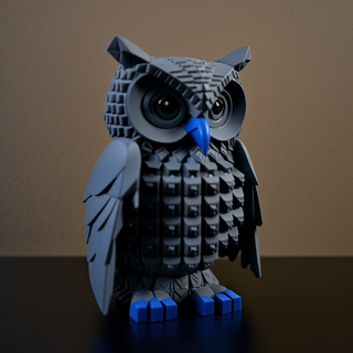 futuristic owl animal decor home sculpture plastic 3d print model - Mito3D