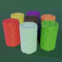 futuristico poker patatine fritte Giochi 3d print model - Mito3D