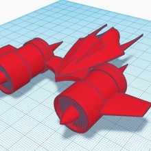 fütüristik uzay aracı oyun gemi alanı star wars gemiler 3d print model - Mito3D