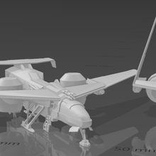 futuristico warplane gioco 3d print model - Mito3D