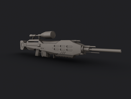 futuristisch Waffe Pistole Maschine Gewehr 3d print model - Mito3D