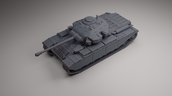 fv201 a45 ingiliz ağır tank askeri ölçekli model uçak oyuncak savaş oyunları minyatür araç 3d print model - Mito3D