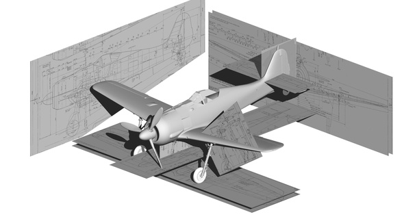 fw 190 a4 uçak focke Wulf savaş kuşu 3d print model - Mito3D