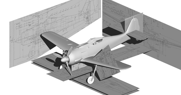 fw 190 a8 avion focke wulf warbird 3d print model - Mito3D