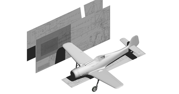 fw 190 d9 avião focke wulf pássaro guerra 3d print model - Mito3D