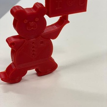 fynn teddy bear keychain - valentine's day gift various love key-chain 3d print model - Mito3D