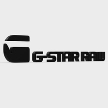 g-star raw logosu moda butik marka giyim tasarım model dükkanı mağaza karakter amblemi logo stil modelleri sembol lüks aksesuarlar şık trend logotipe baskı yazdırılabilir 3d print model - Mito3D