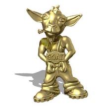 chèvre porte clés figure dessin animé 3d print model - Mito3D