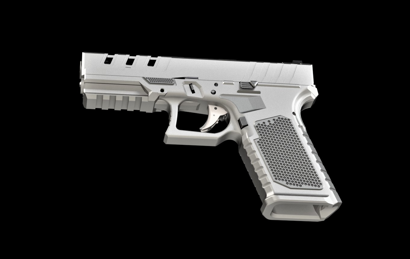 g17- dd17 rails frame glock glock17 17 slide 3d print pistol 26 19 3D print model - Mito3D