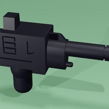 g1 g2 scavenger laser pistol game transformers devastator decepticon blaster accessory accesories 3d print model - Mito3D