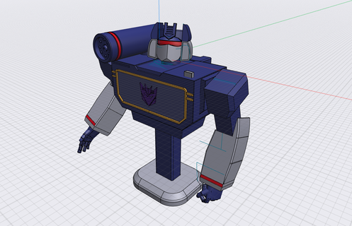 g1 soundwave bust decepticon transformer toy maquette 3d print model - Mito3D