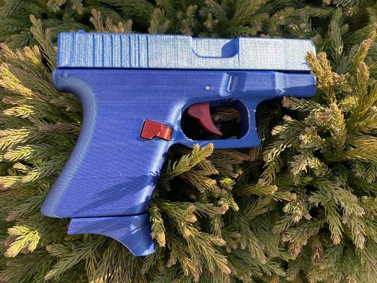 g26 azul pistola apuntalar combate glock armas fundas policía formación guerra juego accesorios cosplay disfraz 3d print model - Mito3D
