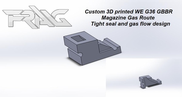 g36 gbbr Zeitschrift Gas Route fest Dichtung fließen Design Airsoft 3d print model - Mito3D