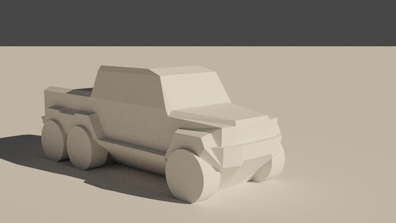 g44 - tiny big truck lowpoly inspired mercedes benz g-class 6x6 Architecture g66 model railway train set monopoly low poly car toy architecture scale 3d print model - Mito3D