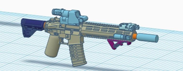 g96 variant hk416 lego call duty modern warfare gun tactical toy 3d model army military germany h&k 3d print model - Mito3D