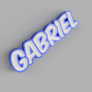Gabriel LED lámpara nombrado niño ornamento ligero controlar regalo modular pegamento 3d print model - Mito3D