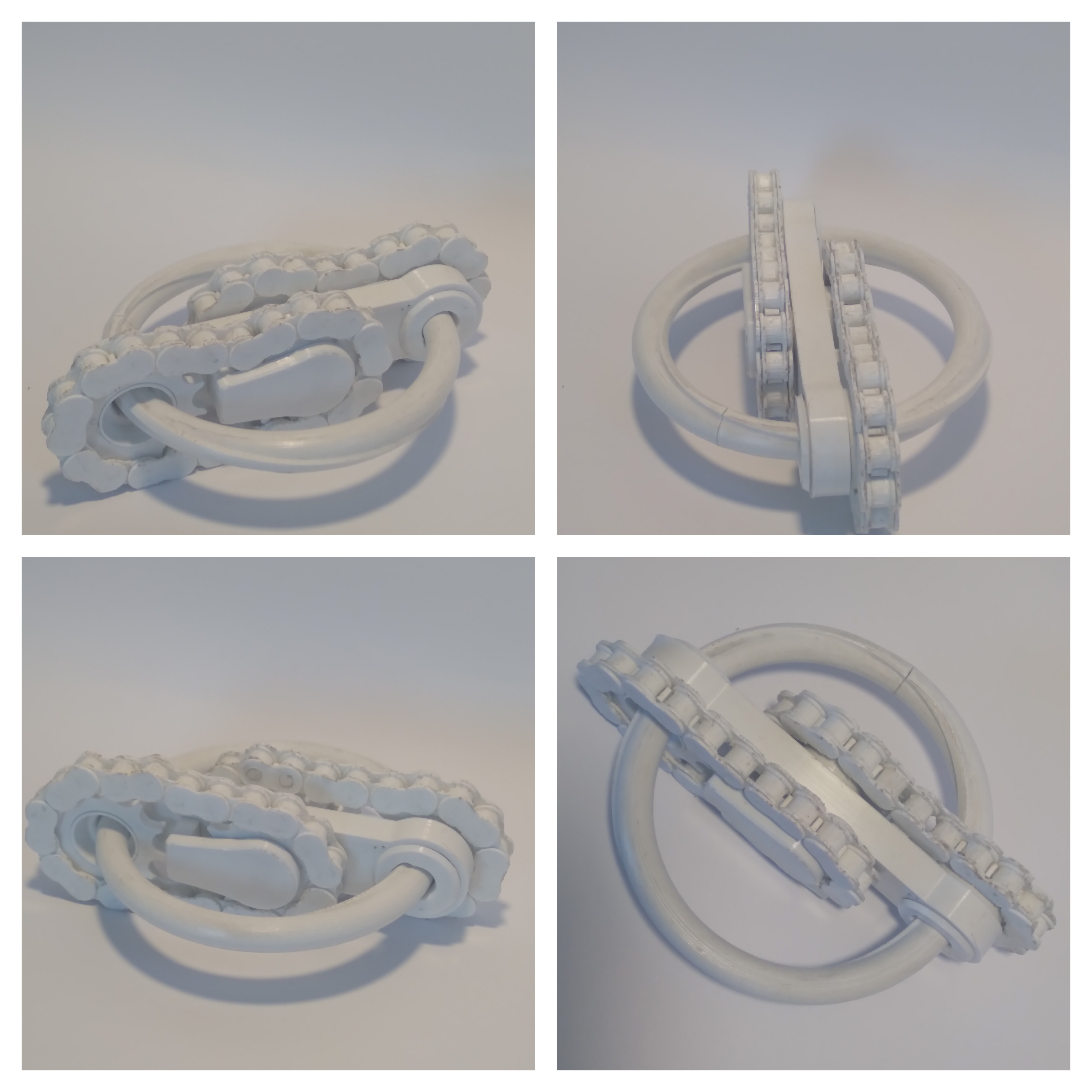 artilugio agitarse tor4 diseño anti estrés juguete engranajes cadena 3D print model - Mito3D