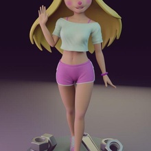gadget clé molette puce vallée porter secours rangers Walt disney dessin animé Animé séries personnage Souris pose mignonne fille femme 3d print model - Mito3D