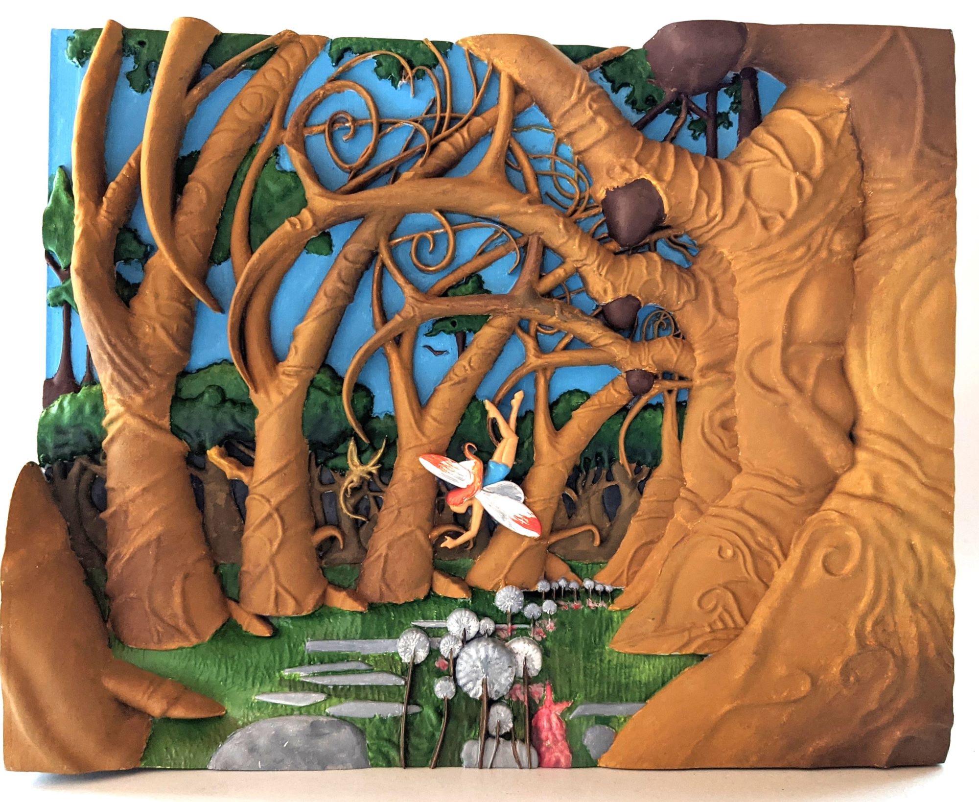 gaea's cradle 3d landscape magic gathering trees fairy 3D print model - Mito3D
