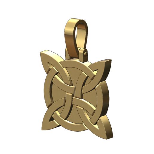 Galce düğüm kolye 3d Yazdır model Kelt Norse viking takı yazdırılabilir altın gümüş süs mücevher moda lüks Aksesuarlar sembol 3D print model - Mito3D