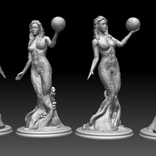 gaia diosa estatua Arte gea 3d print model - Mito3D