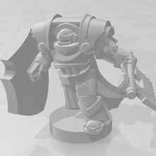 galactic crusader remix heavy armor chain axe horus heresy 3d print model - Mito3D
